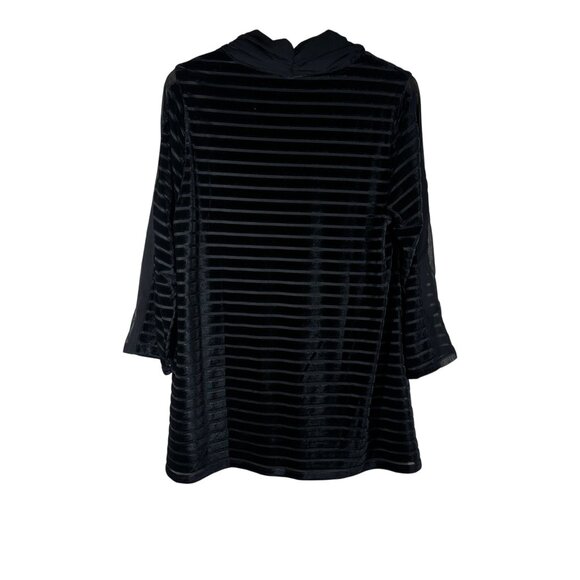 Soft Surroundings Meri Velvet Striped Blouse Womens Size L Whimsigoth Boho Top - Picture 6 of 6